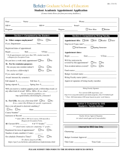 Student Academic Appointment Application