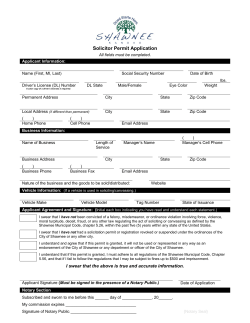 Solicitor Permit Application