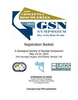 Registration Booklet - Geological Society of Nevada