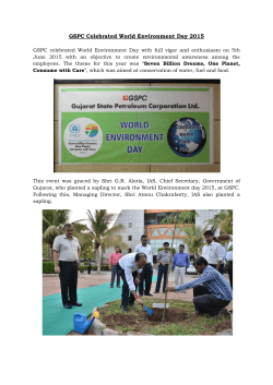 GSPC Celebrated World Environment Day 2015