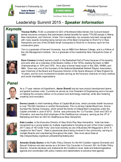 Leadership Summit 2015 - Speaker Information Keynote Panel