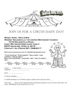 JOIN US FOR A CIRCUS DAISY DAY!