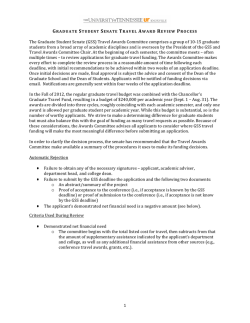 Review Process - Graduate Student Senate