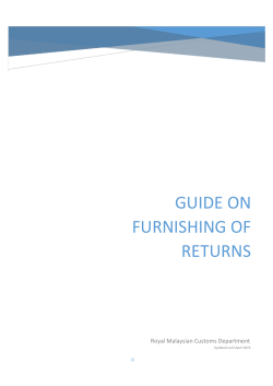 Guide on Furnishing of Returns