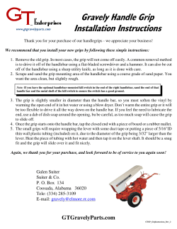 Handle Grip Installation Instructions