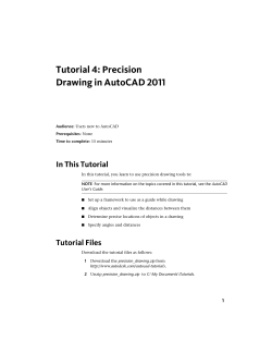 Tutorial 4: Precision Drawing in AutoCAD 2011