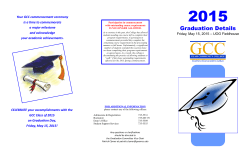 2015 Graduation Brochure