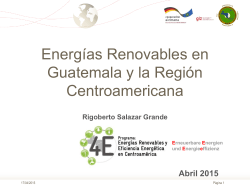 EnergÃ­as Renovables en Guatemala y Centro