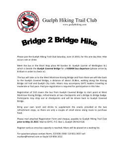 B2B registration form - Guelph Hiking Trail Club