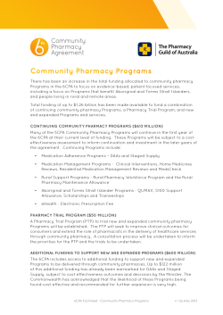 Community Pharmacy Programs - Pharmacy Guild of Australia