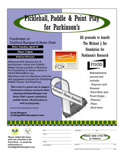 Pickleball, Paddle & Point Play for Parkinson`s