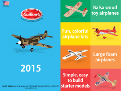 2015 Guillow Toy & Hobby Catalog