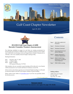 May 2015 - Gulf Coast Chapter - American Society of Safety Engineers