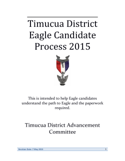 Timucua District Eagle Candidate Process 2015