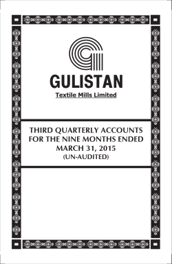 Financial Statements - Gulistan Textile Mills Ltd.