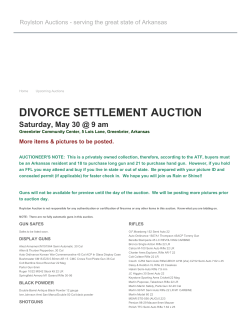PDF Of the Auction list.