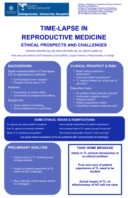 Time-lapse in reproductive medicine: ethical prospects and