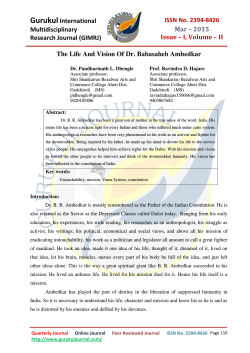 ISSN No. 2394-8426 Mar â 2015 Issue â I, Volume â II The L