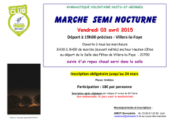 Flyer marche nocturne - GV Nuits-Saint