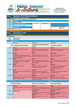 View the PRELIMINARY CONFERENCE PROGRAMME