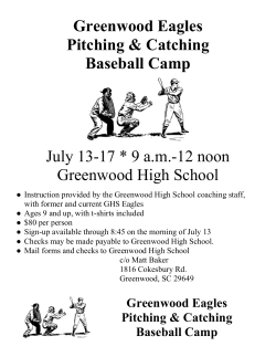 2015 Greenwood Eagles Pitching and Catching