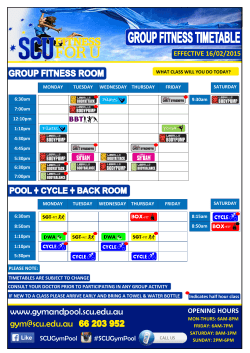 the latest class timetable