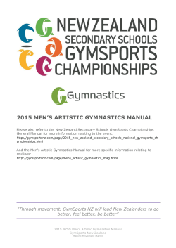 2015 men`s artistic gymnastics manual