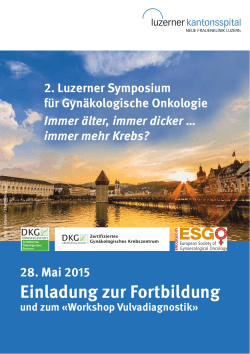 Programm 2015 - 2. Luzerner Symposium fÃ¼r GynÃ¤kologische