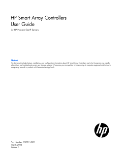 HP Smart Array Controllers User Guide