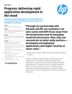 Progress - HP and Alliance Partner Solutions