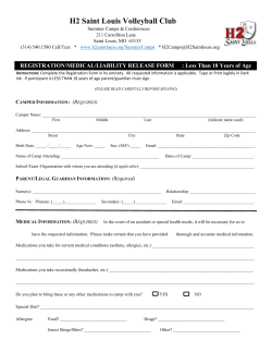 Medical/Photo Release Form - H2 Saint Louis Volleyball