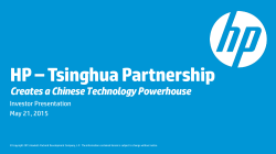 Tsinghua Partnership Presentation