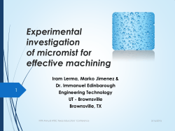 Experimental investigation of micromist for effective machining