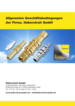 AGB`s - Haberstroh GmbH