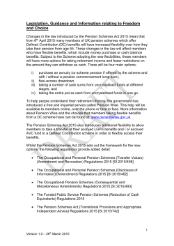Legislation, Guidance and Information relating to Freedom and Choice