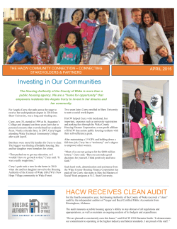HACW Community Connection Newsletter April 2015