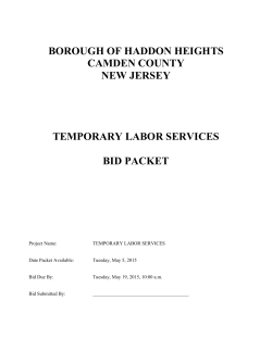 INVITATION TO BID - Haddon Heights Borough