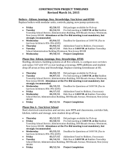 Construction Projects Timelines - Haddon Township School District