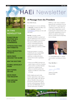 and read HAEi Newsletter May 2015