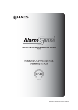 AlarmSense Instruction Manual (UI-ALS-01)