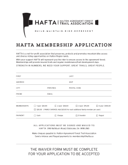 hafta membership application - HAFTA