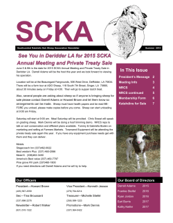 See You in Deridder LA for 2015 SCKA Annual Meeting and Private