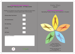 Events and activities leaflet