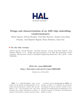 Design and characterisation of an AES chip - HAL-EMSE