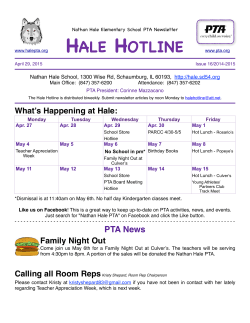 4/29/15 Hotline - Nathan Hale Elementary School