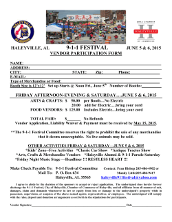 911 Vendor Form 2015.. - Haleyville Chamber of Commerce