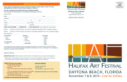 2015 PDF Application - Halifax Art Festival