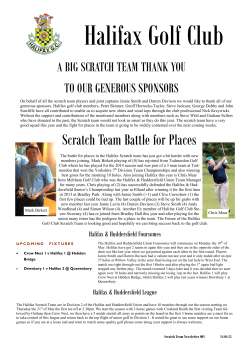 Scratch Team News - Halifax Golf Club