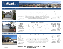 Homes & Apartments Available
