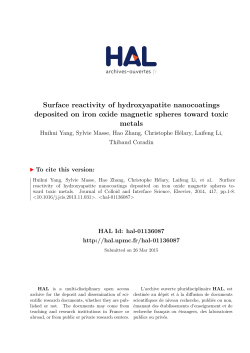Surface reactivity of hydroxyapatite nanocoatings
